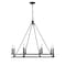Z-Lite Dennison 8 Light Chandelier, Matte Black 4005-8MB - alternate 5